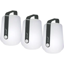 LOT DE 3 LAMPES H.12 CM