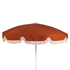 PARASOL Ø250 CM FINITION BAVOLET ET FRANGE COULEUR
