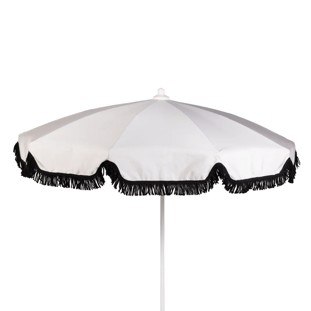 PARASOL Ø250 CM FINITION BAVOLET ET FRANGE COULEUR
