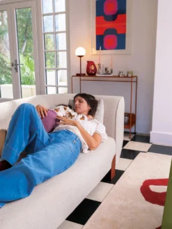 POUF ROND BOUCLETTE