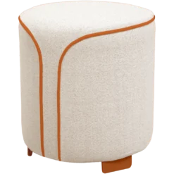 POUF ROND MOUCHETÉ