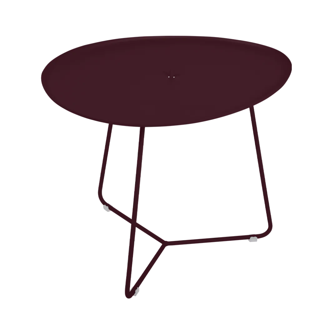 TABLE BASSE OVALE 55 X 44.5 CM, PLATEAU AMOVIBLE
