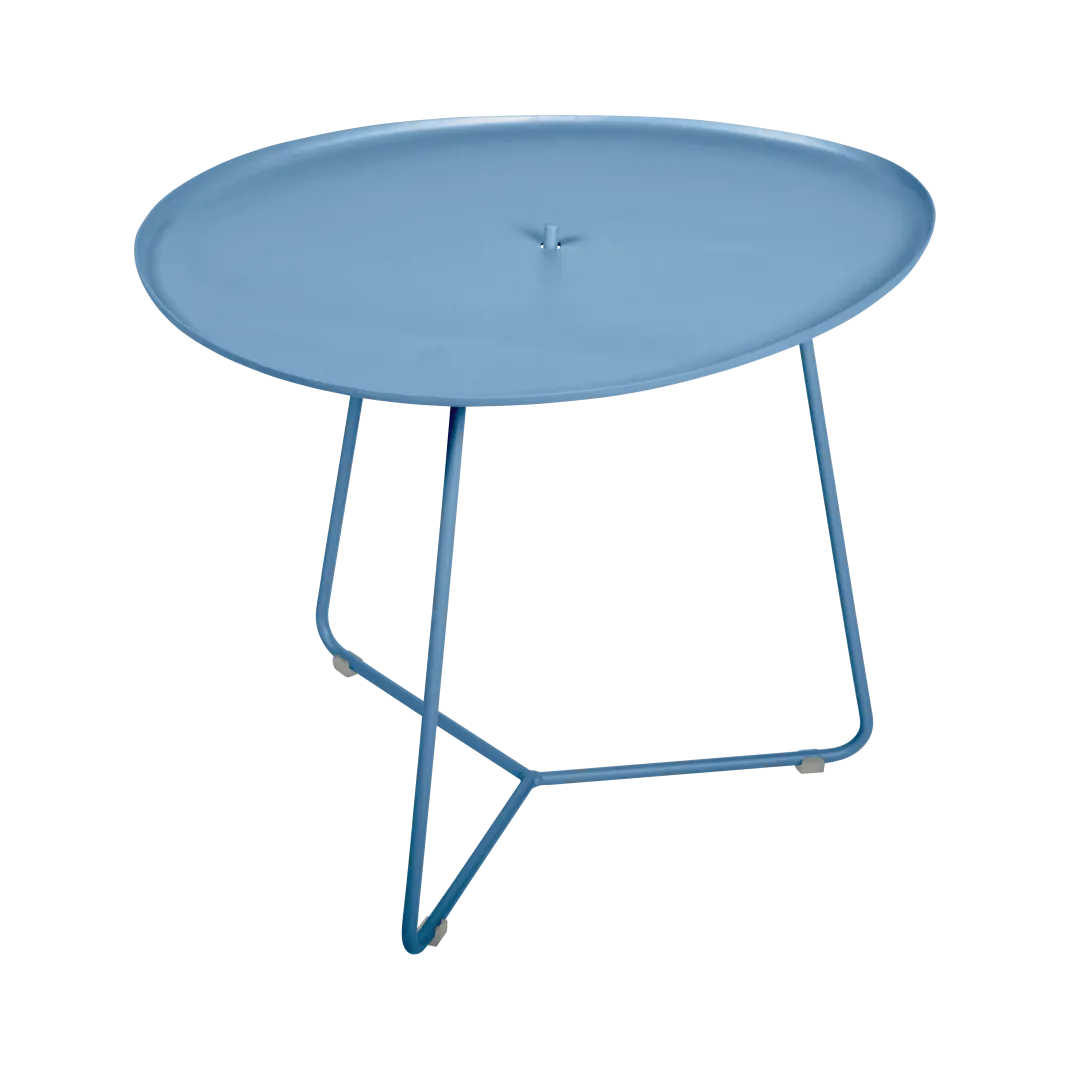 TABLE BASSE OVALE 55 X 44.5 CM, PLATEAU AMOVIBLE