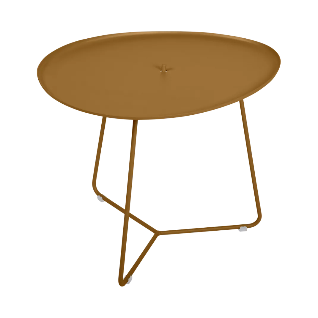 TABLE BASSE OVALE 55 X 44.5 CM, PLATEAU AMOVIBLE