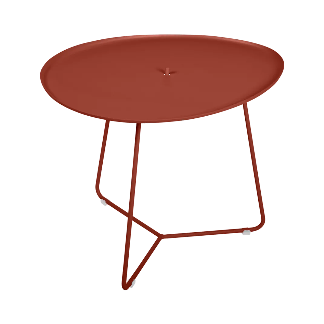 TABLE BASSE OVALE 55 X 44.5 CM, PLATEAU AMOVIBLE