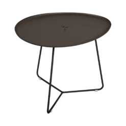 TABLE BASSE OVALE 55 X 44.5 CM, PLATEAU AMOVIBLE