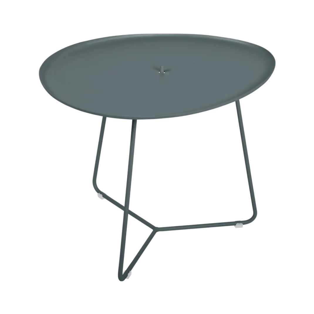 TABLE BASSE OVALE 55 X 44.5 CM, PLATEAU AMOVIBLE