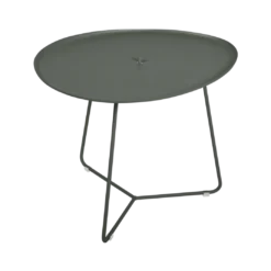 TABLE BASSE OVALE 55 X 44.5 CM, PLATEAU AMOVIBLE