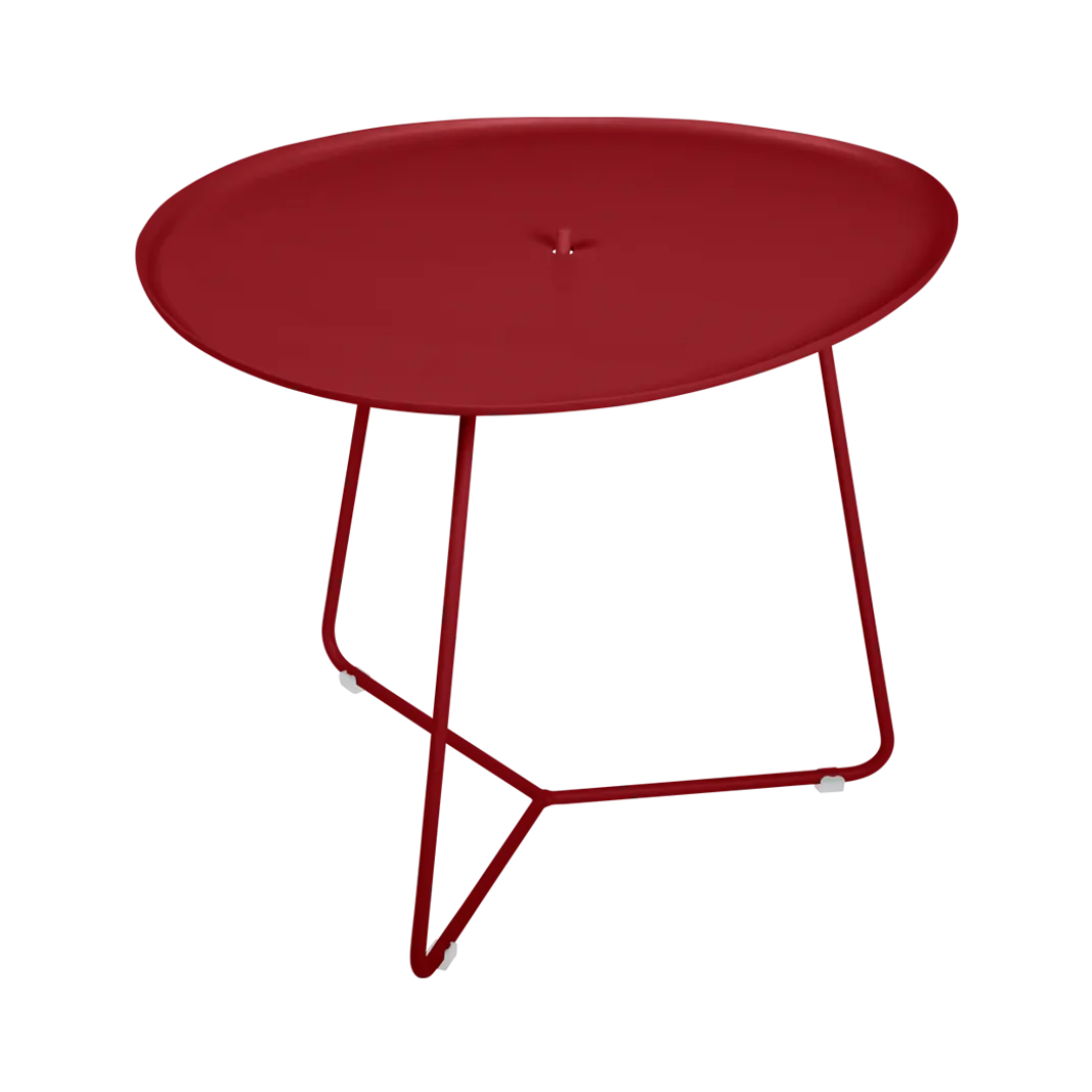 TABLE BASSE OVALE 55 X 44.5 CM, PLATEAU AMOVIBLE