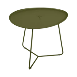 TABLE BASSE OVALE 55 X 44.5 CM, PLATEAU AMOVIBLE