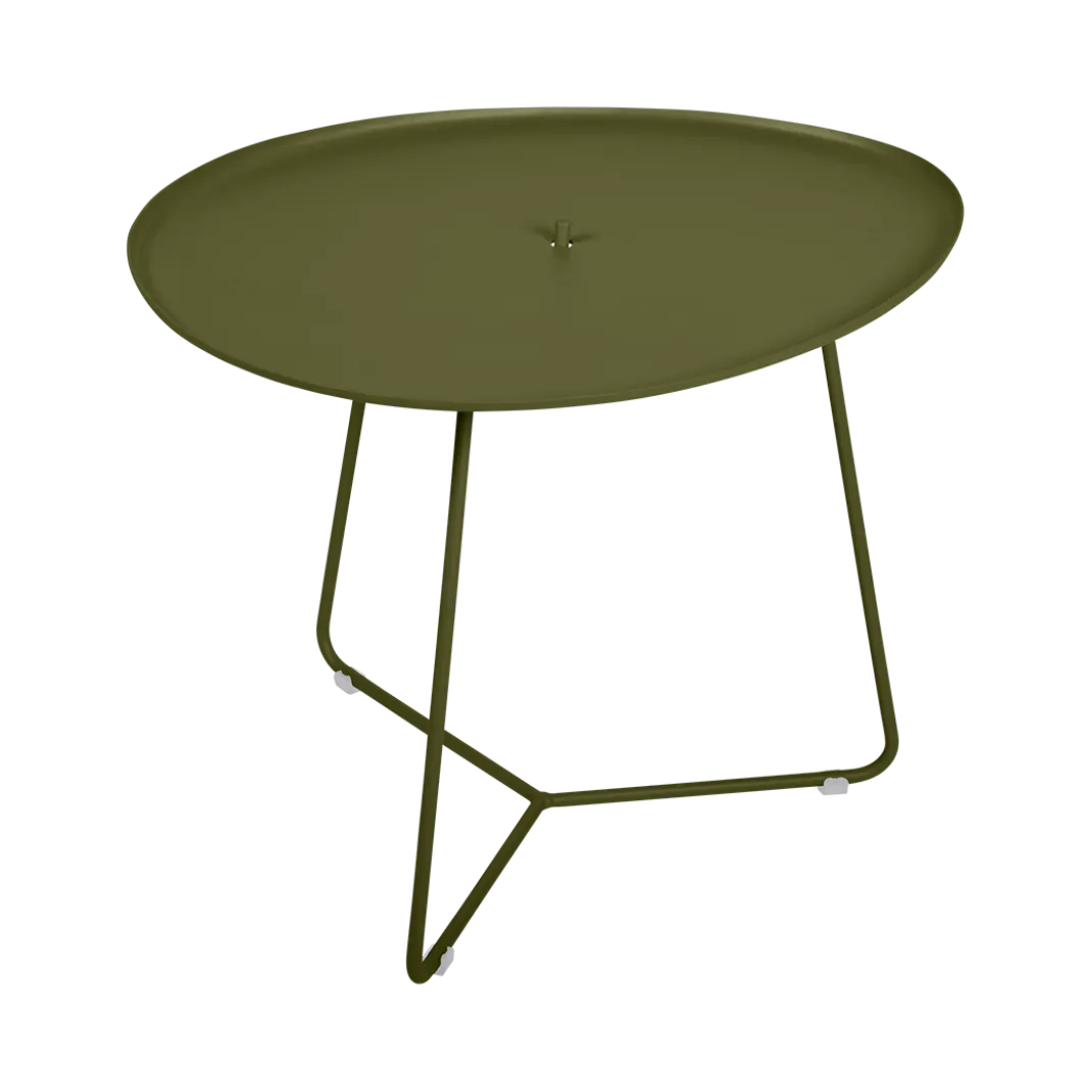 TABLE BASSE OVALE 55 X 44.5 CM, PLATEAU AMOVIBLE