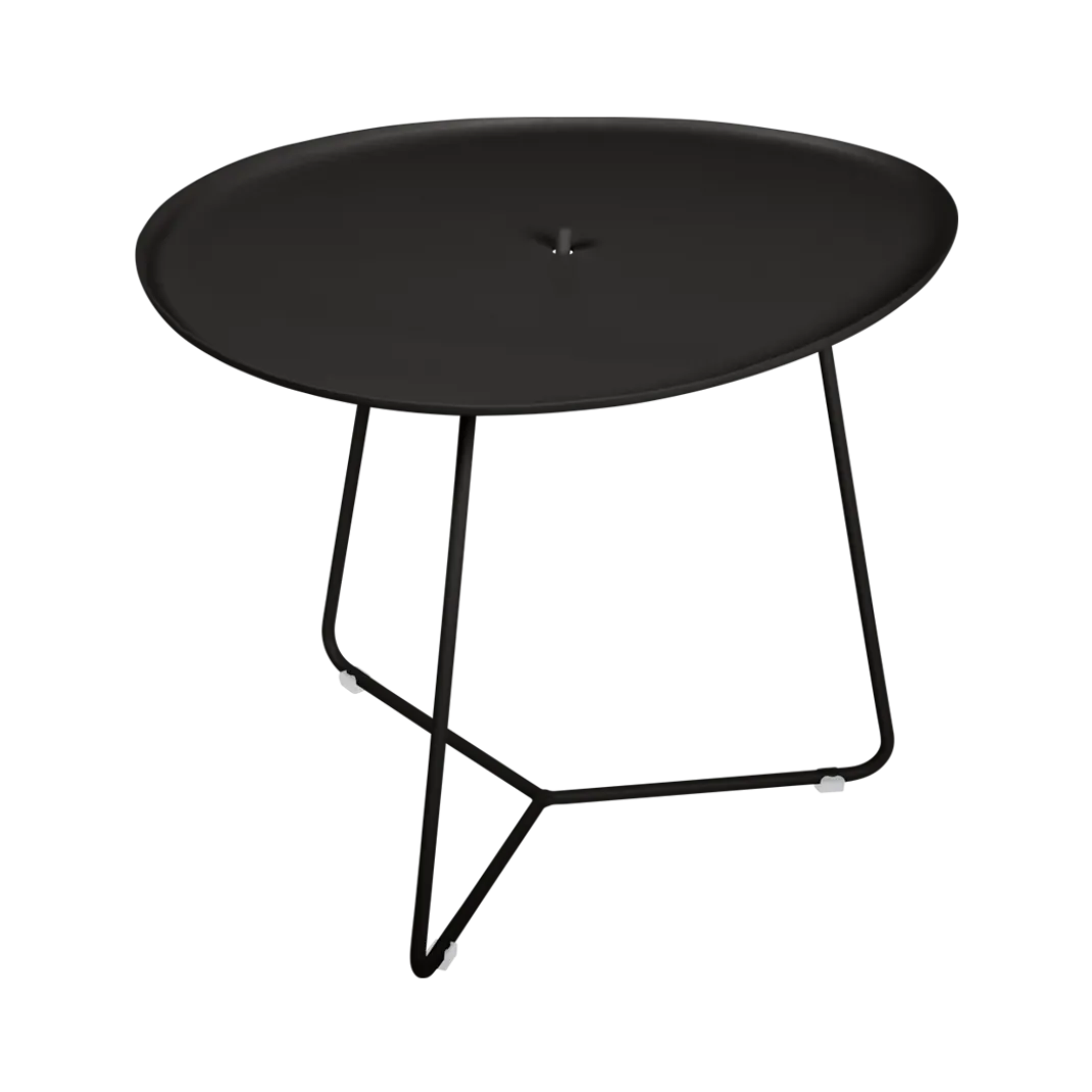 TABLE BASSE OVALE 55 X 44.5 CM, PLATEAU AMOVIBLE