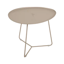 TABLE BASSE OVALE 55 X 44.5 CM, PLATEAU AMOVIBLE