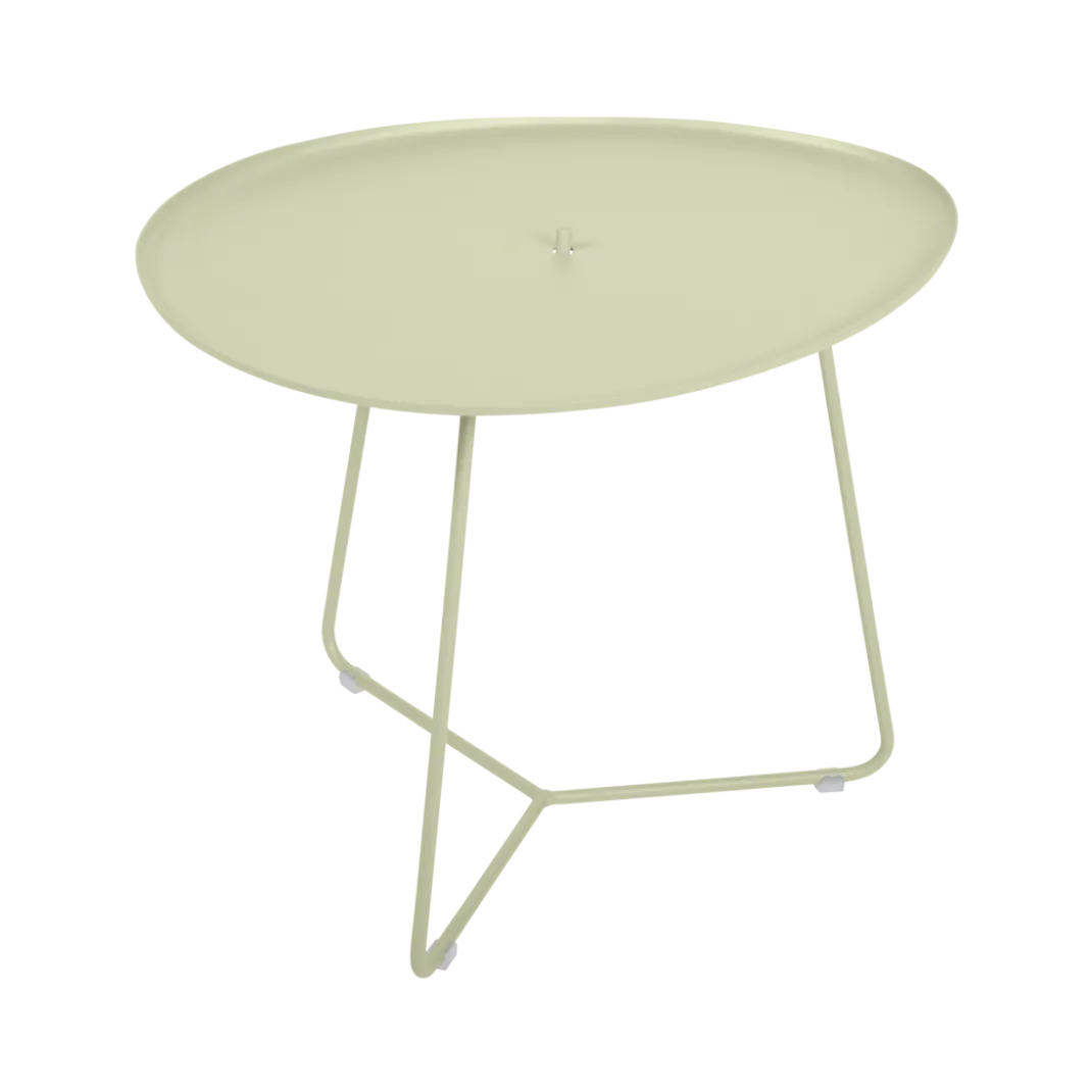 TABLE BASSE OVALE 55 X 44.5 CM, PLATEAU AMOVIBLE