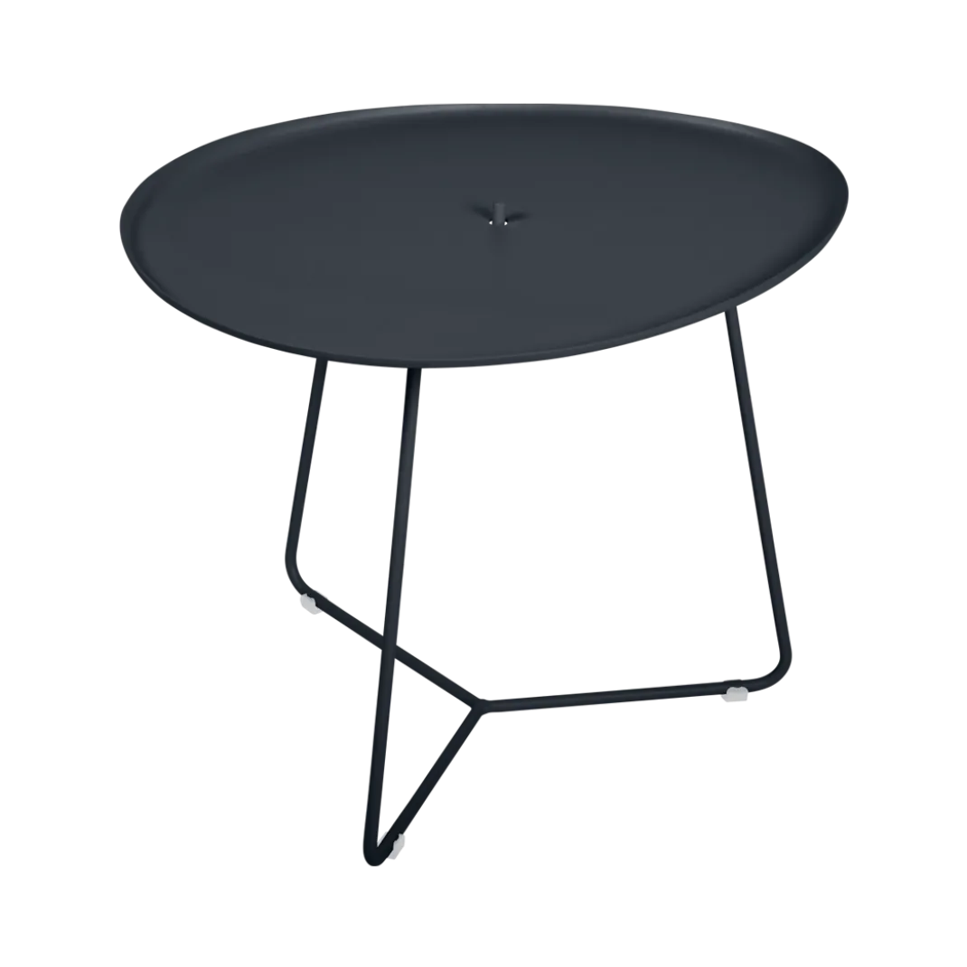 TABLE BASSE OVALE 55 X 44.5 CM, PLATEAU AMOVIBLE