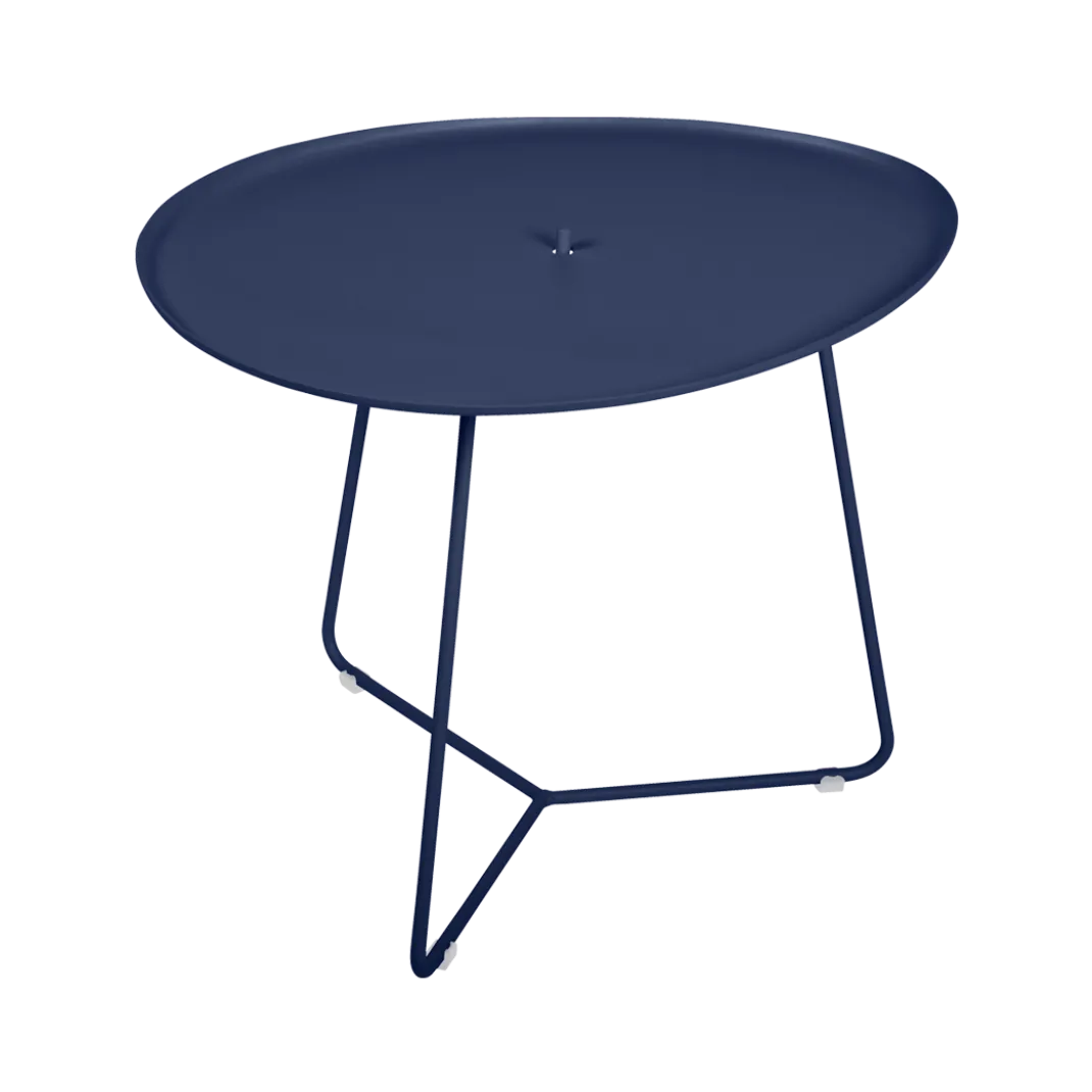 TABLE BASSE OVALE 55 X 44.5 CM, PLATEAU AMOVIBLE