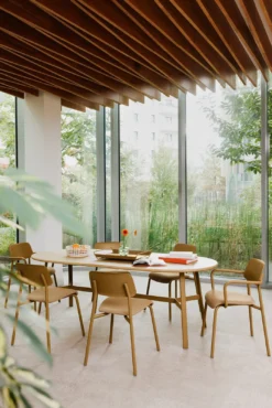 TABLE CHÊNE OVALE 220 X 95 CM