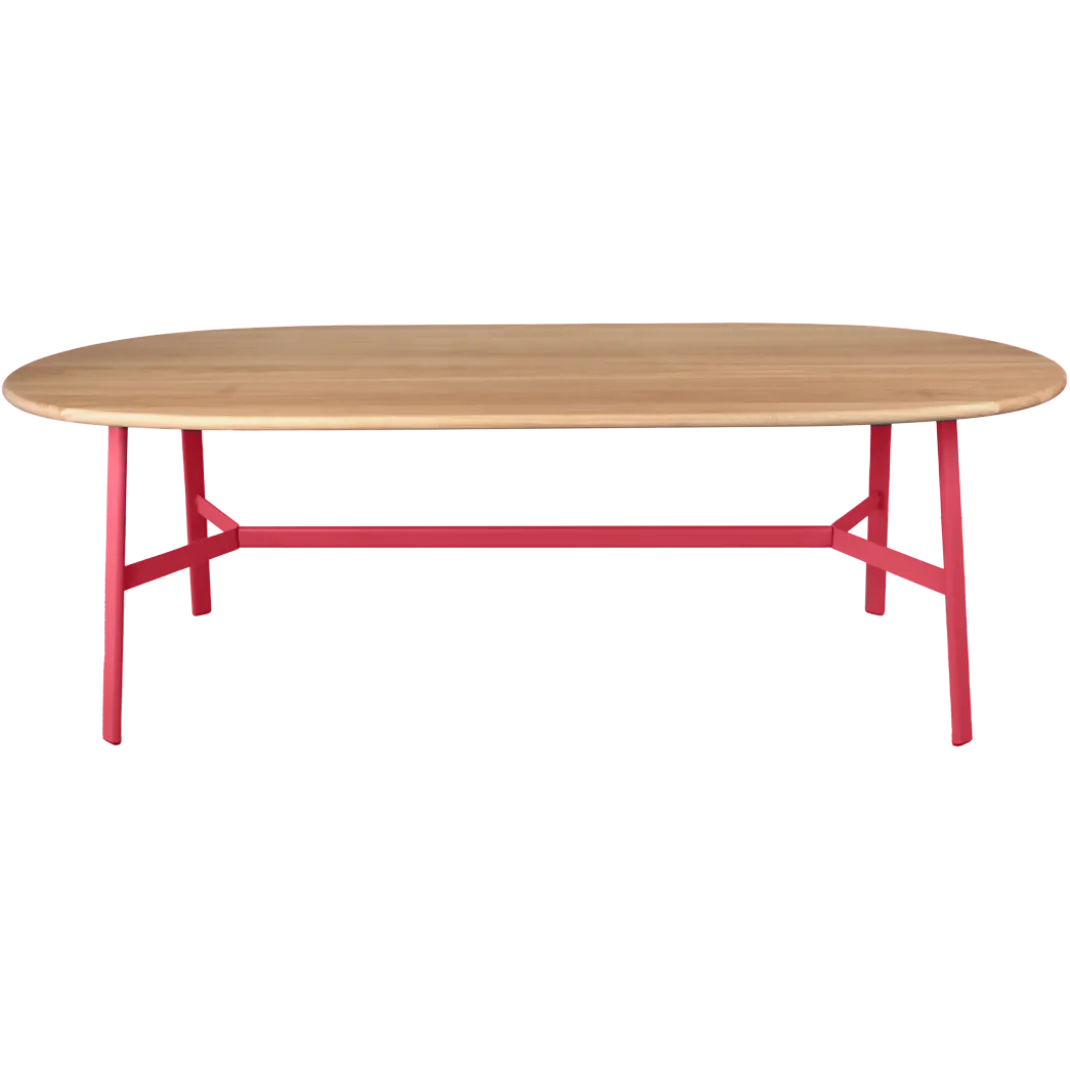 TABLE CHÊNE OVALE 220 X 95 CM