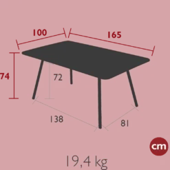 TABLE 165 X 100 CM